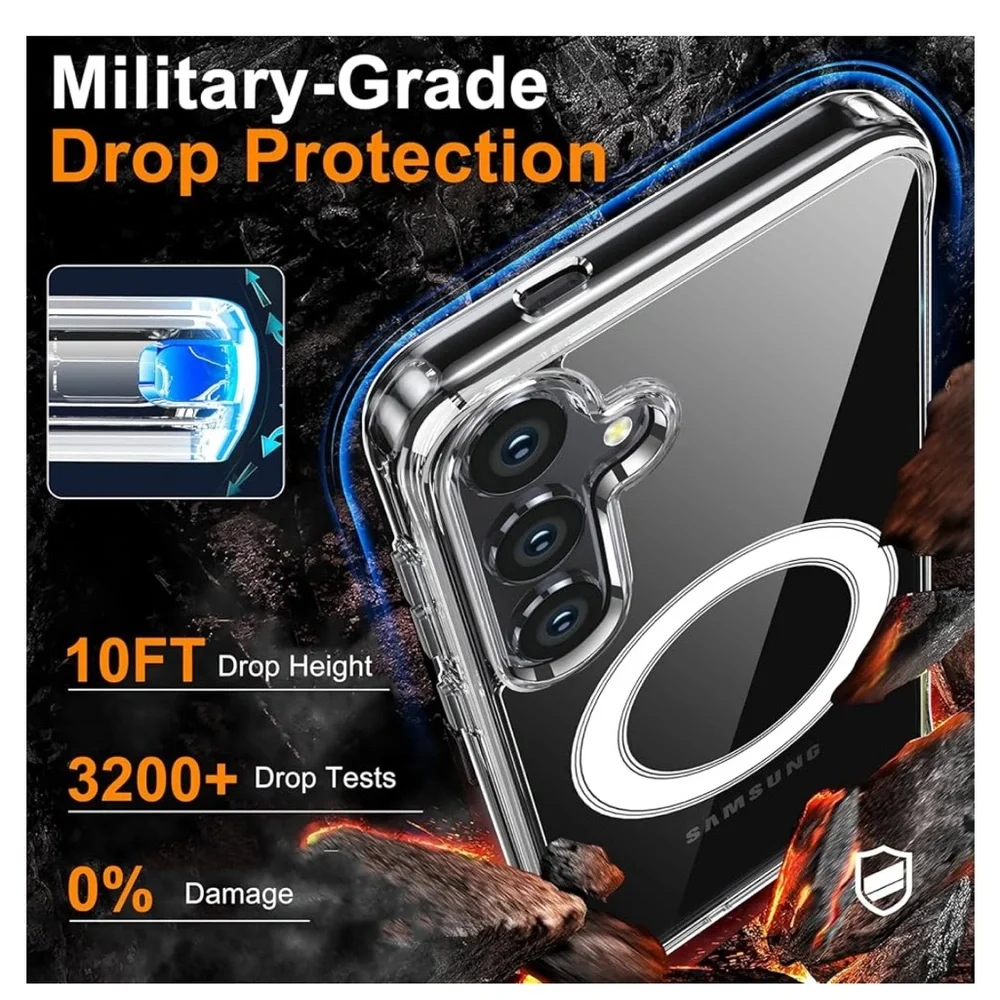 Samsung Clear Phone Case with Screen Protector